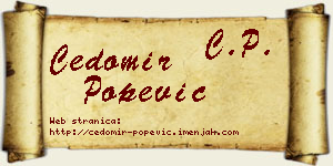 Čedomir Popević vizit kartica